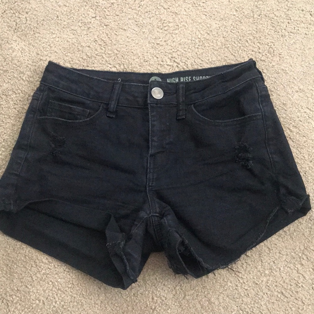 Black High Rise Shorts